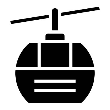 Kablo kabin Vektör Simgesi Tasarım İllüstrasyonu