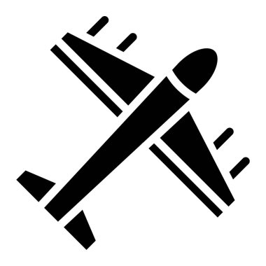 Uçak Vektör Simgesi Tasarım İllüstrasyonu