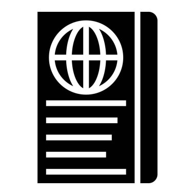 Pasaport Vektörü Simgesi Tasarım İllüstrasyonu