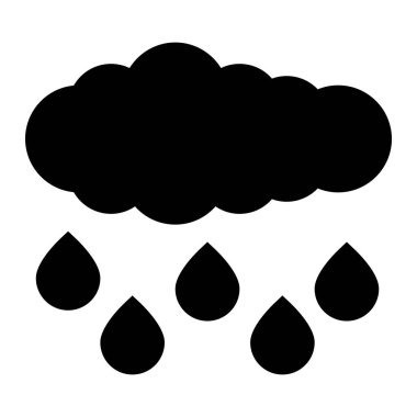 Asit Yağmuru Vektör Simgesi Tasarımı Çizimi