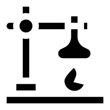 Bunsen brülör Vektör Simgesi Tasarım İllüstrasyonu