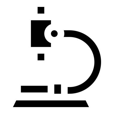 Mikroskop Vektör Simgesi Tasarım İllüstrasyonu