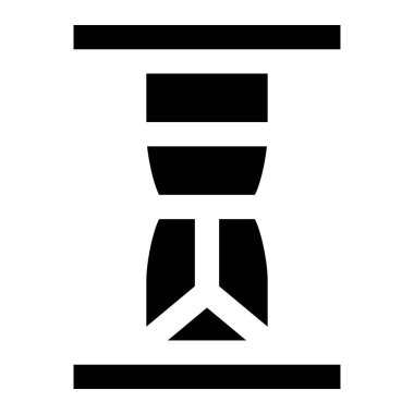 Kum Saati Vektör Simgesi Tasarım Çizimi