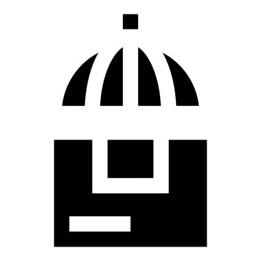 Paket Koruma Vektörü Simgesi Tasarım İllüstrasyonu