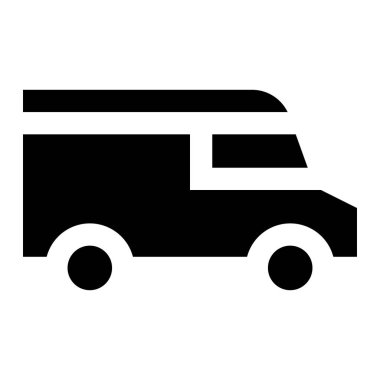 Dağıtım Van Vector Simgesi Tasarım İllüstrasyonu