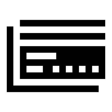 Kredi Kartı Vektör Simgesi Tasarım İllüstrasyonu