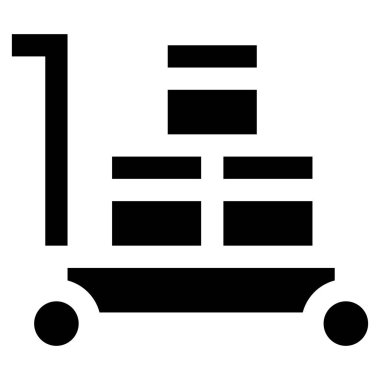 Teslimat Arabası Vektör Simgesi Tasarım İllüstrasyonu