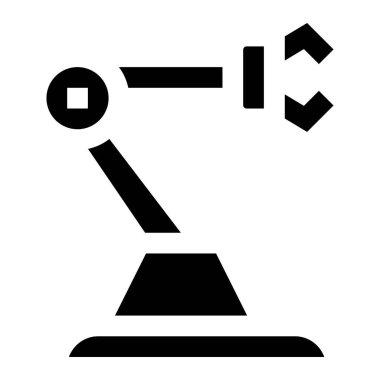 Robot Vektör Simgesi Tasarım Çizimi