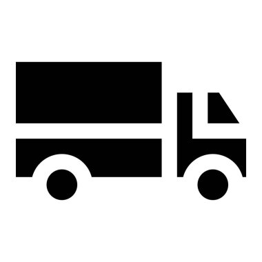 Teslimat Kamyonu Vektör Simgesi Tasarımı İllüstrasyonu