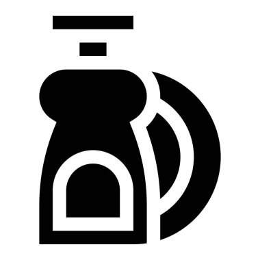 Tabak Yıkama Vektörü Simgesi Tasarım İllüstrasyonu