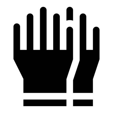 Lastik Eldiven Vektör Simgesi Tasarım İllüstrasyonu