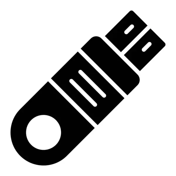 Flash Disk Vektörü Simge Tasarımı Çizimi