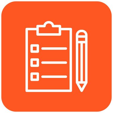 Denetim Listesi Vektör Simgesi Tasarım İllüstrasyonu