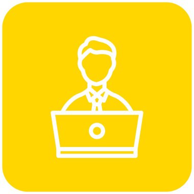 Çevrimiçi öğrenme Vektörü Simgesi Tasarım İllüstrasyonu