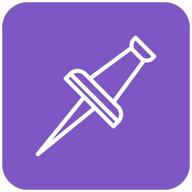 Pin Vektör Simgesi Tasarım İllüstrasyonuna bas