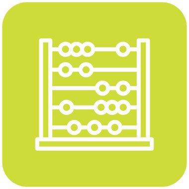 Abaküs Vektör Simgesi Tasarım Çizimi