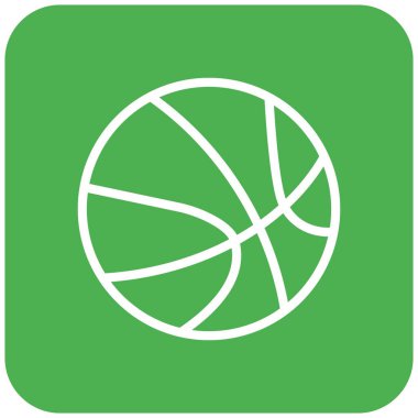 Basketbol Vektörü Simgesi Tasarım İllüstrasyonu