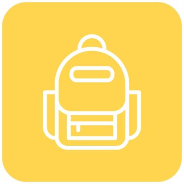 Bagpack Vektör Simgesi Tasarım İllüstrasyonu