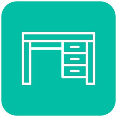 Masa Vektörü Simgesi Tasarım İllüstrasyonu