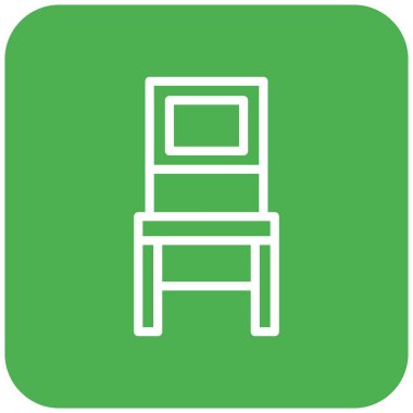 Sandalye Vektörü Simgesi Tasarım İllüstrasyonu