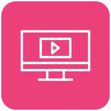 Yayın Vektörü Simgesi Tasarım İllüstrasyonu