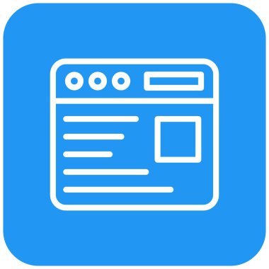 Web Sitesi İçerik Vektörü Simgesi Tasarım İllüstrasyonu