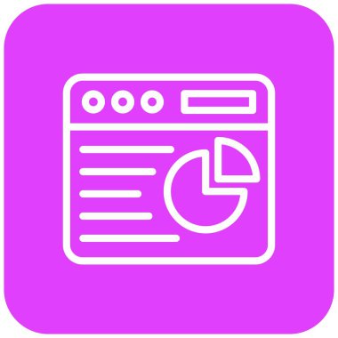 Pasta Çizelgesi Vektör Simgesi Tasarım İllüstrasyonu