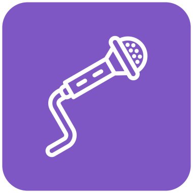 Mikrofon Vektör Simgesi Tasarım İllüstrasyonu