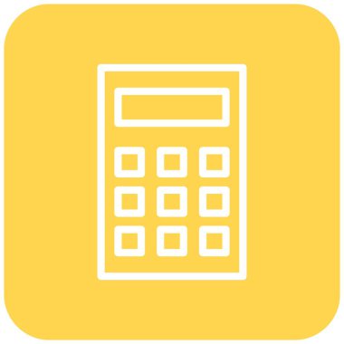 Hesap Makinesi Vektör Simgesi Tasarım İllüstrasyonu