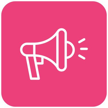 Megafon Vektör Simgesi Tasarım İllüstrasyonu