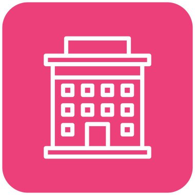 Otel Vektörü Simgesi Tasarım İllüstrasyonu