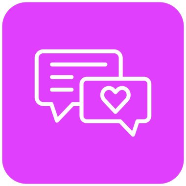 Sohbet Vektörü Simgesi Tasarım İllüstrasyonu