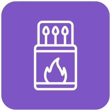 Kibrit kutusu Vektör Simgesi Tasarım İllüstrasyonu