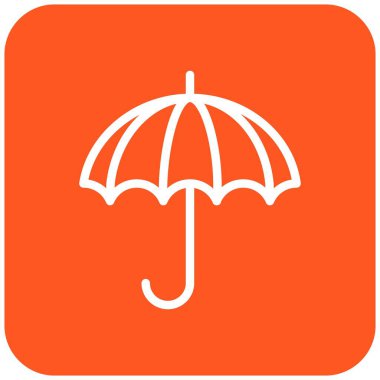 Umberella Vektör Simgesi Tasarım İllüstrasyonu