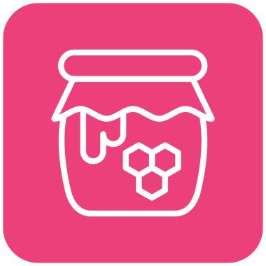 Bal Vektörü Simgesi Tasarım İllüstrasyonu