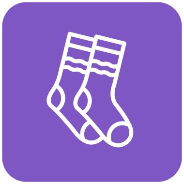 Çorap Vektörü Simgesi Tasarımı Çizimi