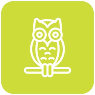 Baykuş Vektör Simgesi Tasarım İllüstrasyonu