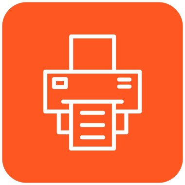 Yazıcı Vektör Simgesi Tasarım İllüstrasyonu