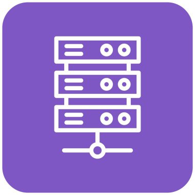 Sunucu Vektörü Simgesi Tasarım İllüstrasyonu