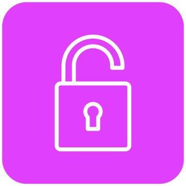 Kilitli Vektör Simgesi Tasarım İllüstrasyonu