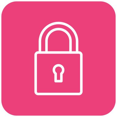 Kilitli Vektör Simgesi Tasarım İllüstrasyonu