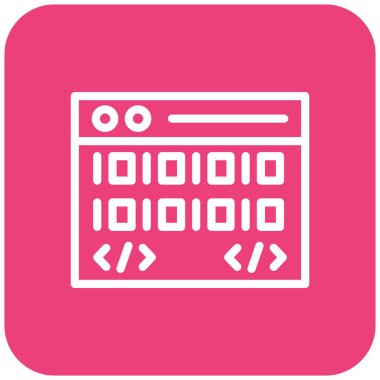 Kodlama Vektörü Simgesi Tasarım İllüstrasyonu