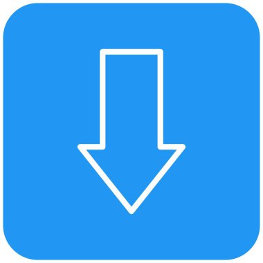 Down Arrow Vektör Simgesi Tasarım İllüstrasyonu