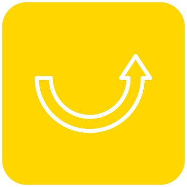 Eğri ok Vektör Simgesi Tasarım İllüstrasyonu