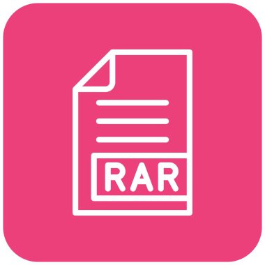 RAR Vektör Simgesi Tasarım İllüstrasyonu