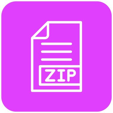 ZIP Vektör Simgesi Tasarım İllüstrasyonu