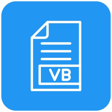 VB Vektör Simgesi Tasarım İllüstrasyonu
