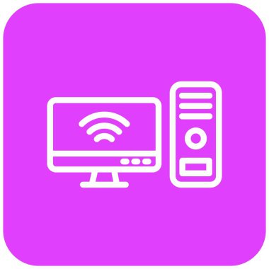 Bilgisayar Vektörü Simgesi Tasarım İllüstrasyonu