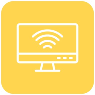 LCD Vektör Simgesi Tasarım İllüstrasyonu