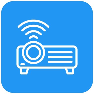 Projektör Vektör Simgesi Tasarım İllüstrasyonu